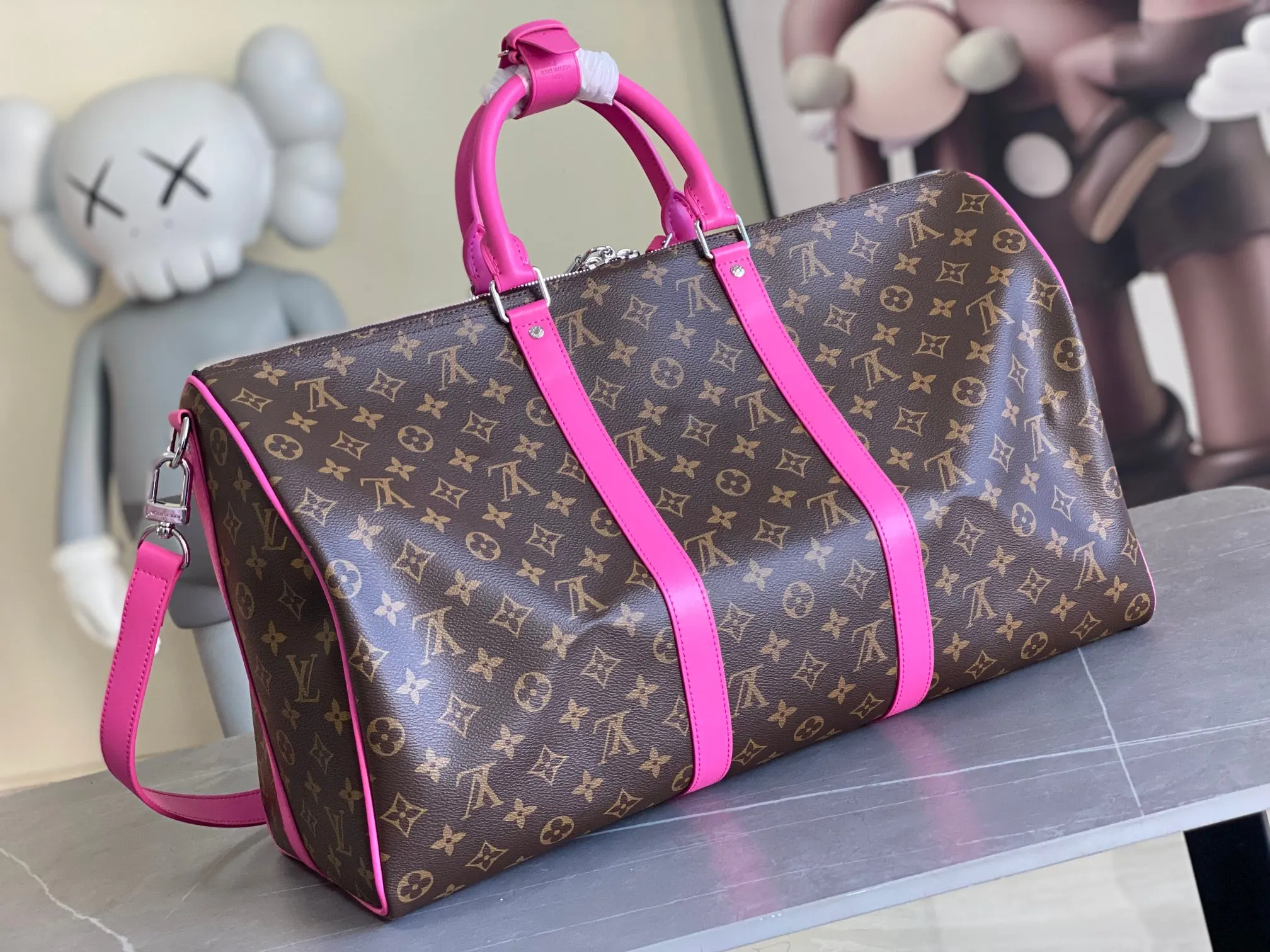 Keepall 金色 牛皮 旅行袋 大容量旅行款