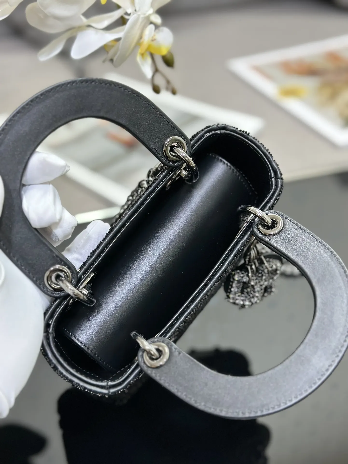 Dior Lady 白色 羊皮 收納包 旅行收納款
