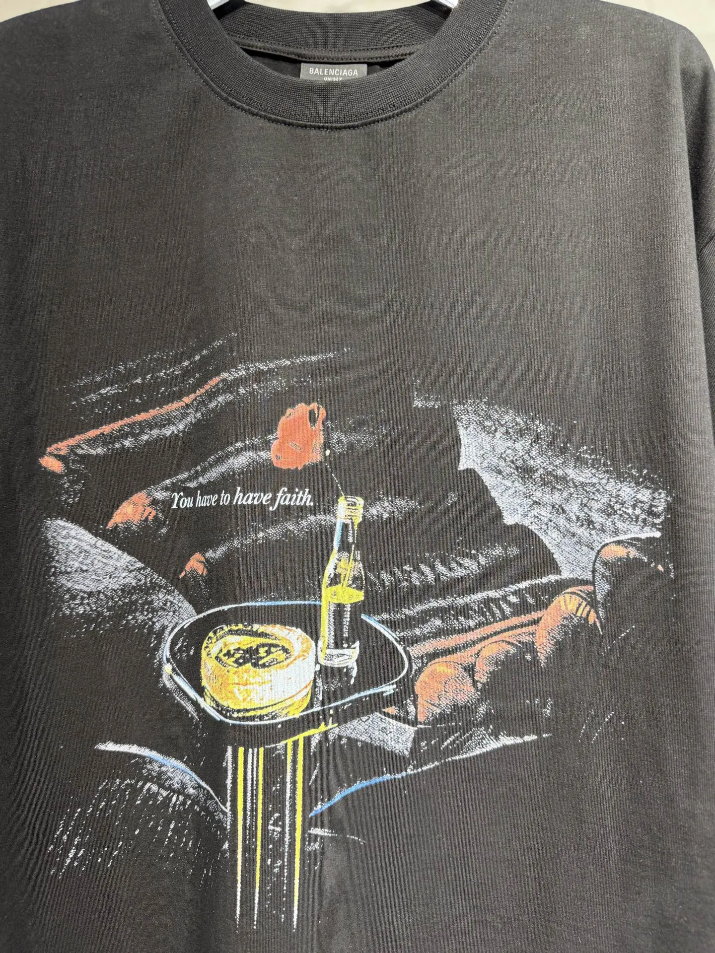 Balenciaga 26SS 刺绣 纯棉 短袖T恤 街头休闲款