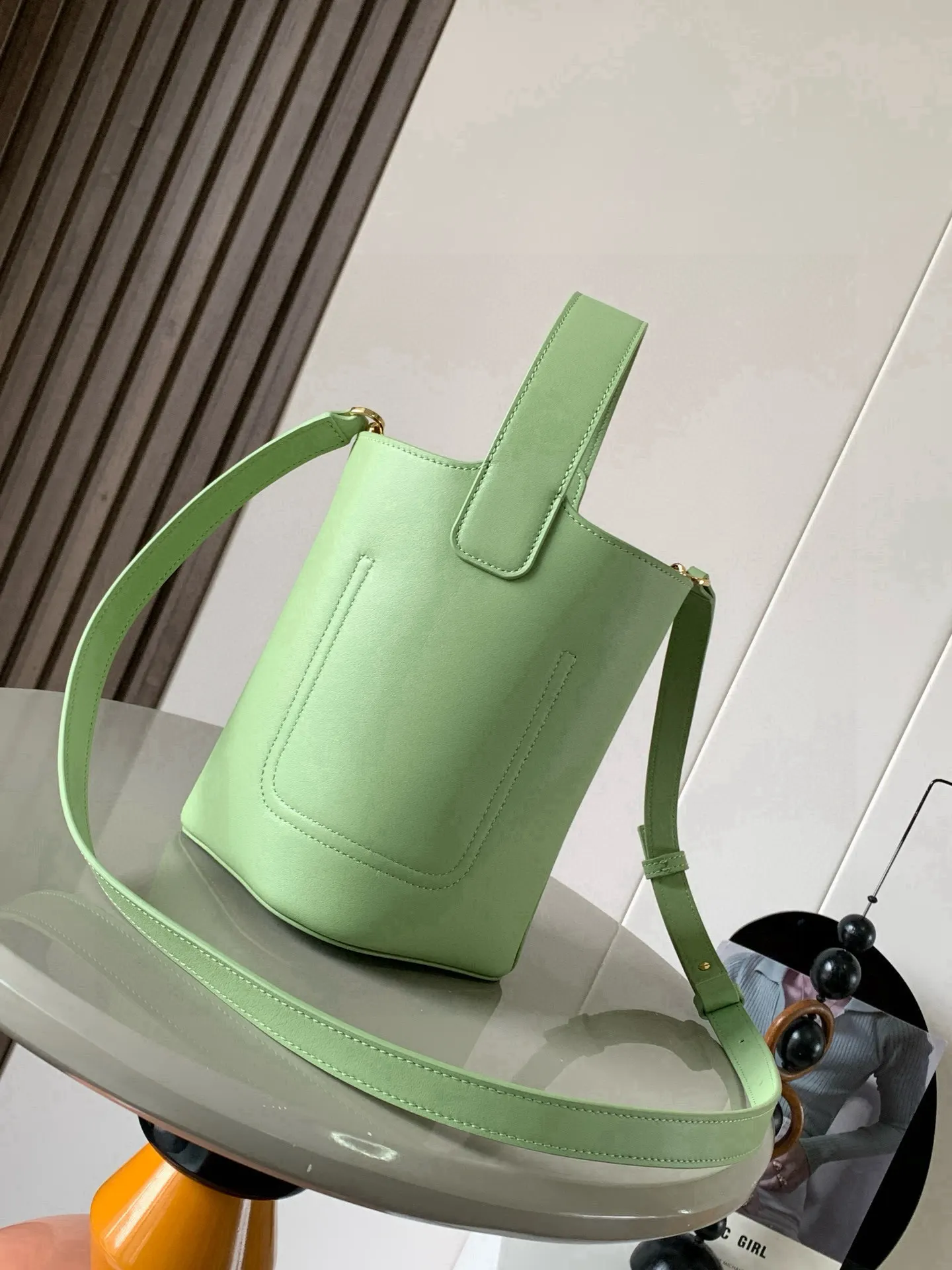 Bucket Bag Casual Leather