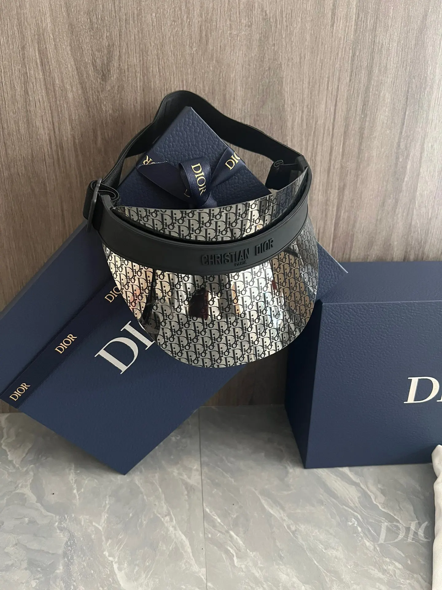 Dior Oblique 海军蓝提花帽子 精致配饰