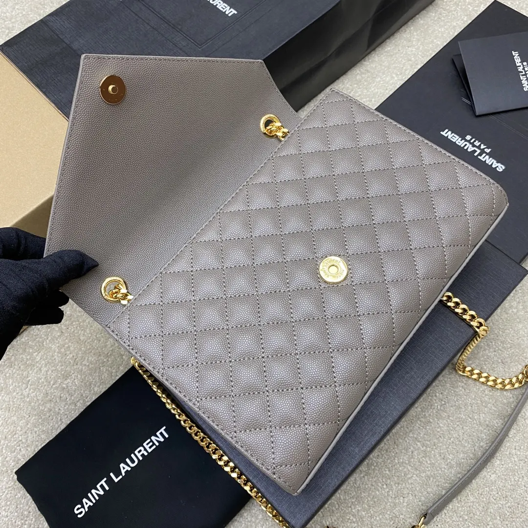 灰色 牛皮 批 精品专供 灰色球纹 金链 链条包 精致链条款