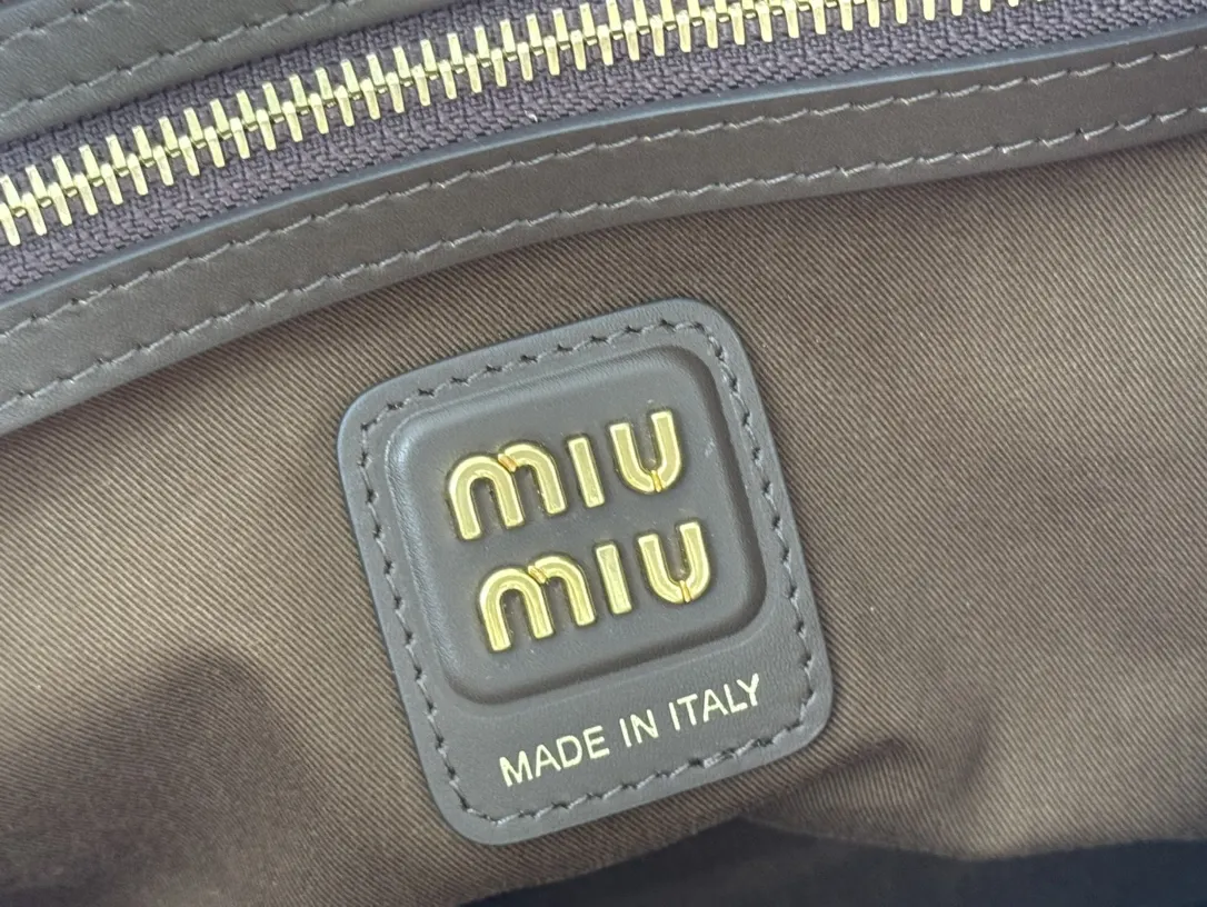 Miu 金色 牛皮 托特包 大容量托特款