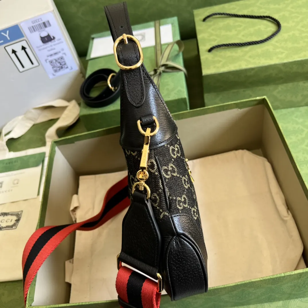 Gucci Jackie 1961 老花焦糖皮革腋下包 單肩斜挎
