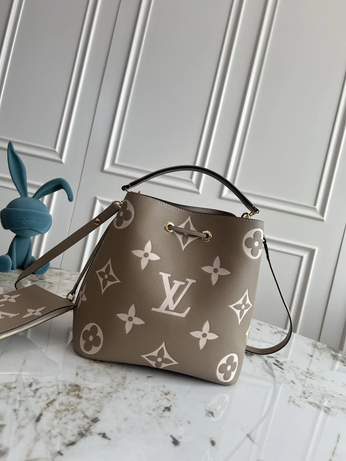 Louis Vuitton Noé 黑卡其配色 水桶包