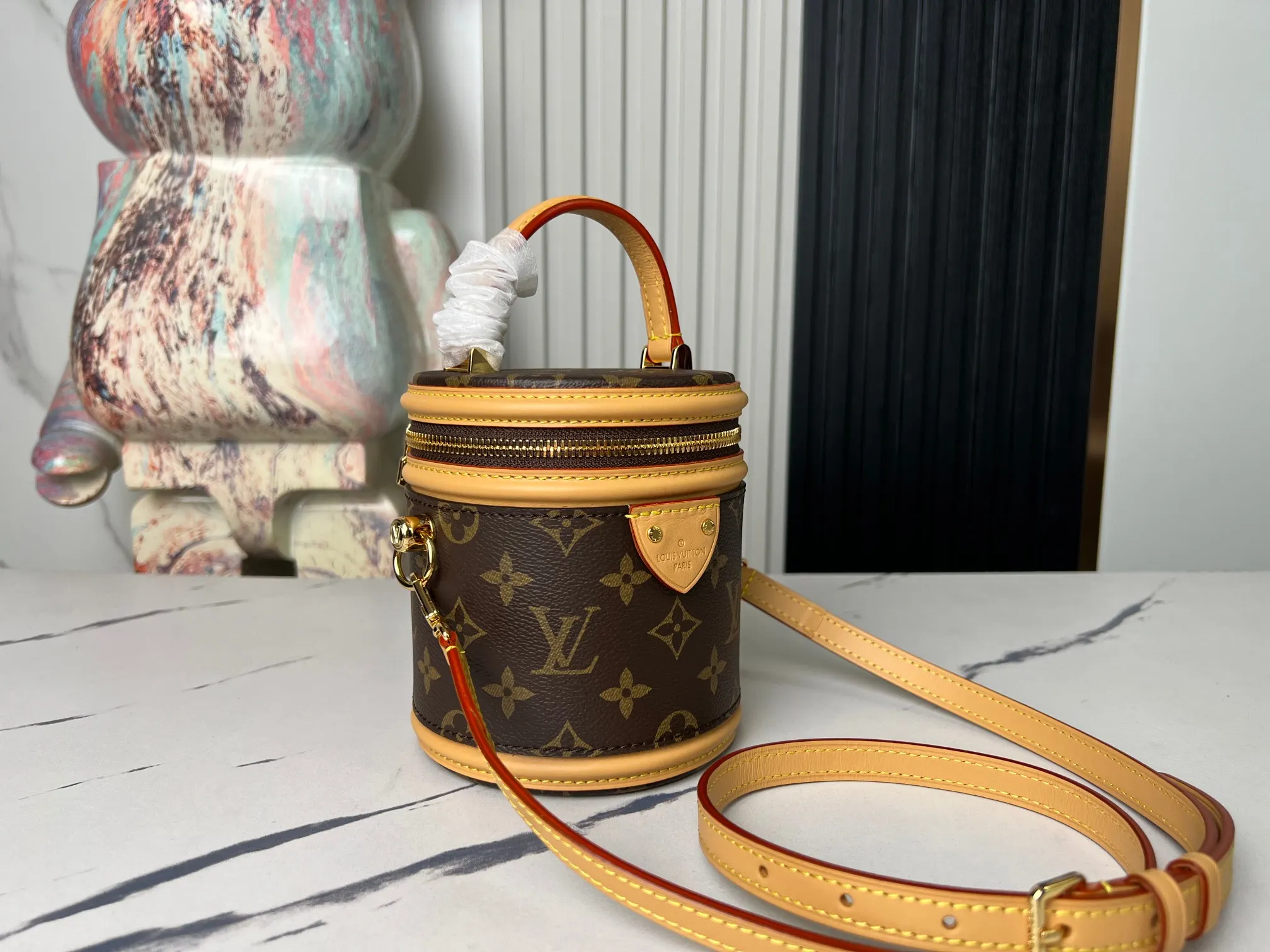 LV 老花 帆布 化妝包 便携收納款