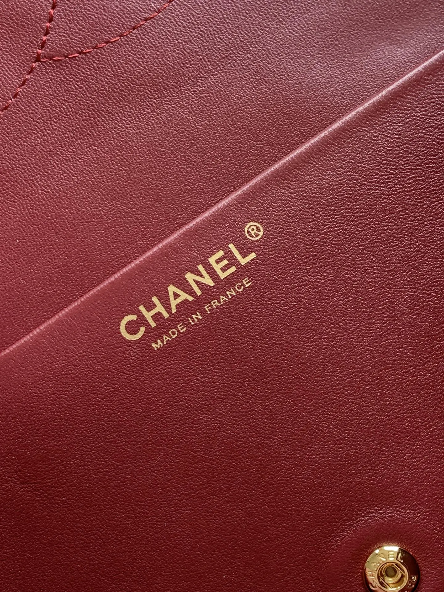 CHANEL 紅色 酒紅 腋下包 復古腋下背款