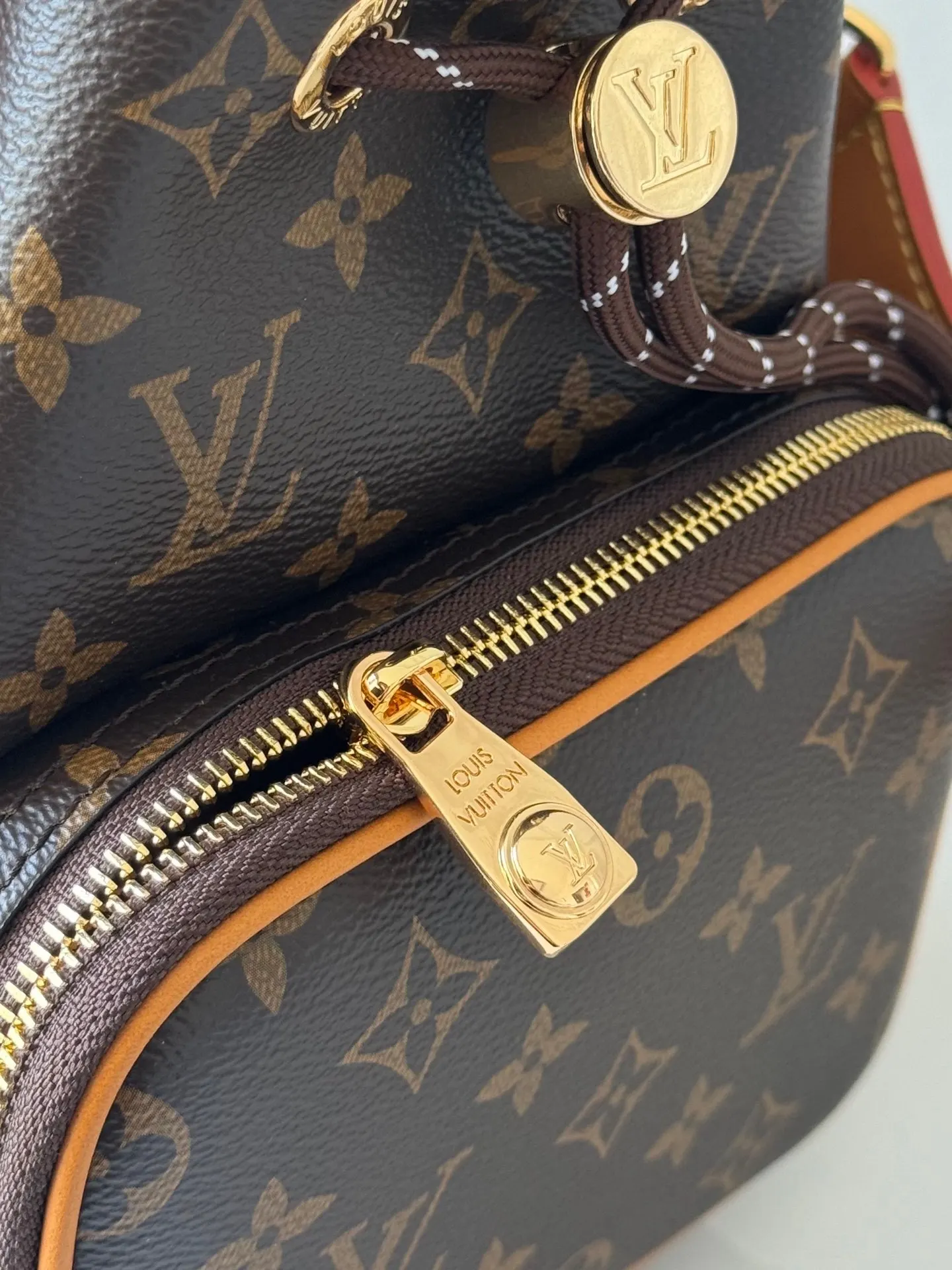 Monogram Bucket Bag Casual Canvas