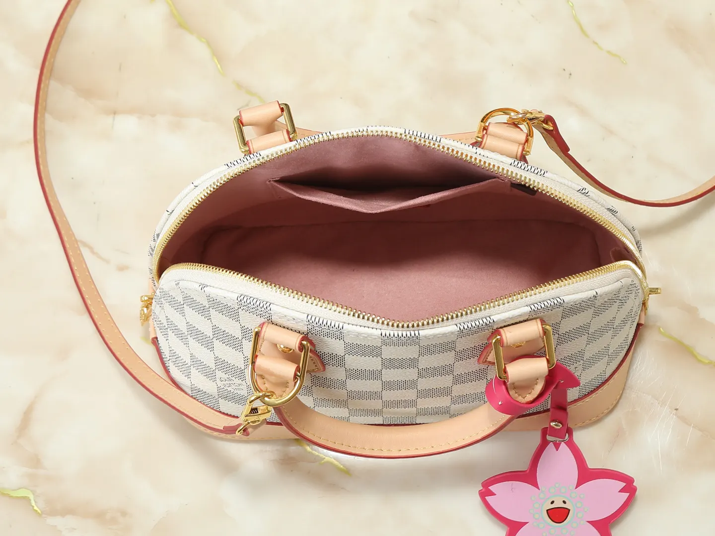 Louis Vuitton Pink Gold Organizer Pouch Travel