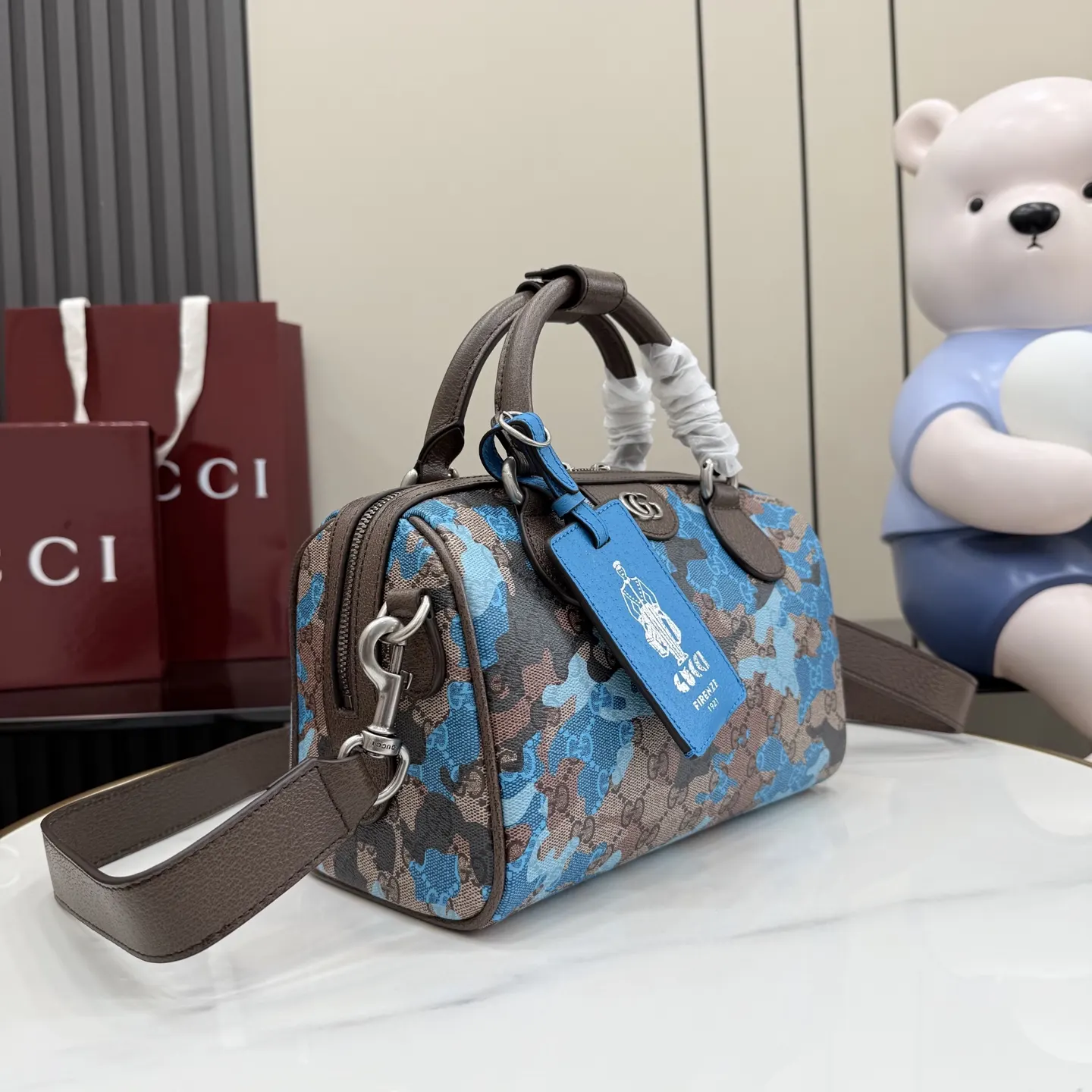 Blue Brown Fashion Item Travel Classic