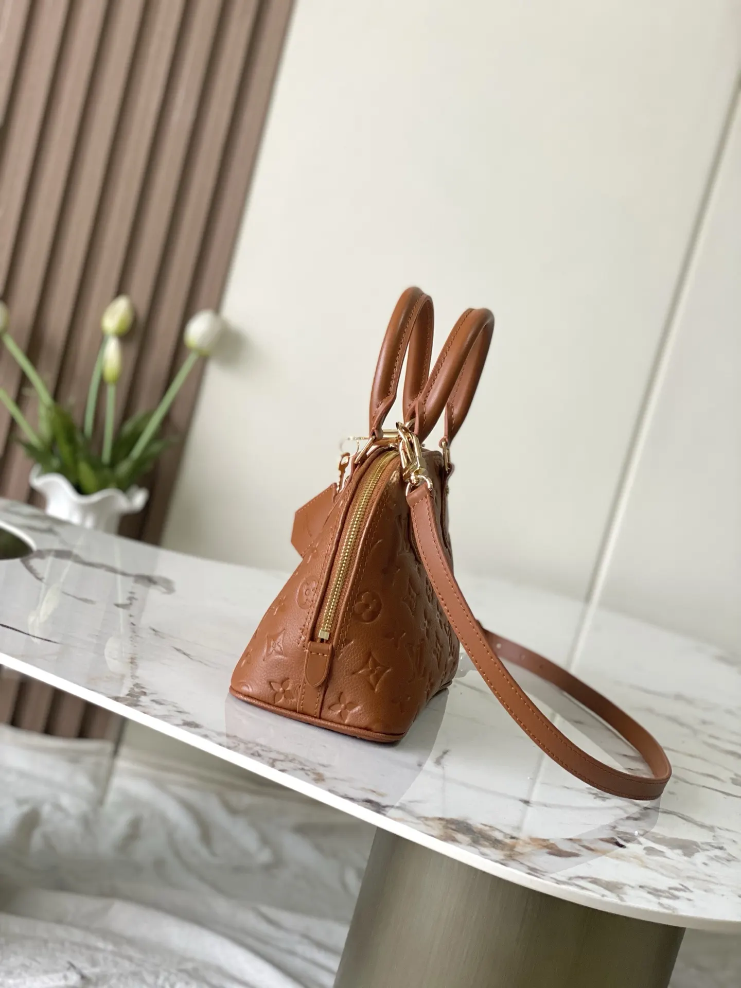Louis Vuitton Alma 棕色 老花 手提包