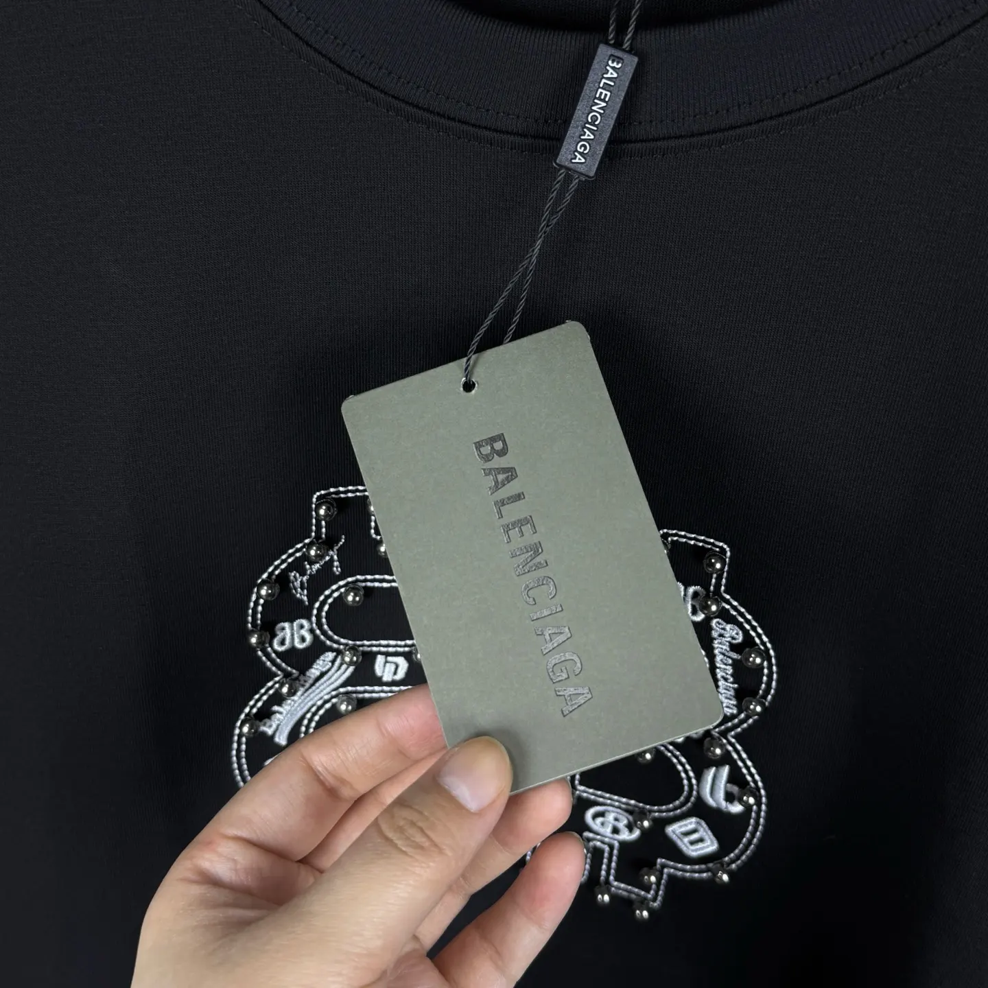 Balenciaga 黑色 純棉 Logo 短袖T恤