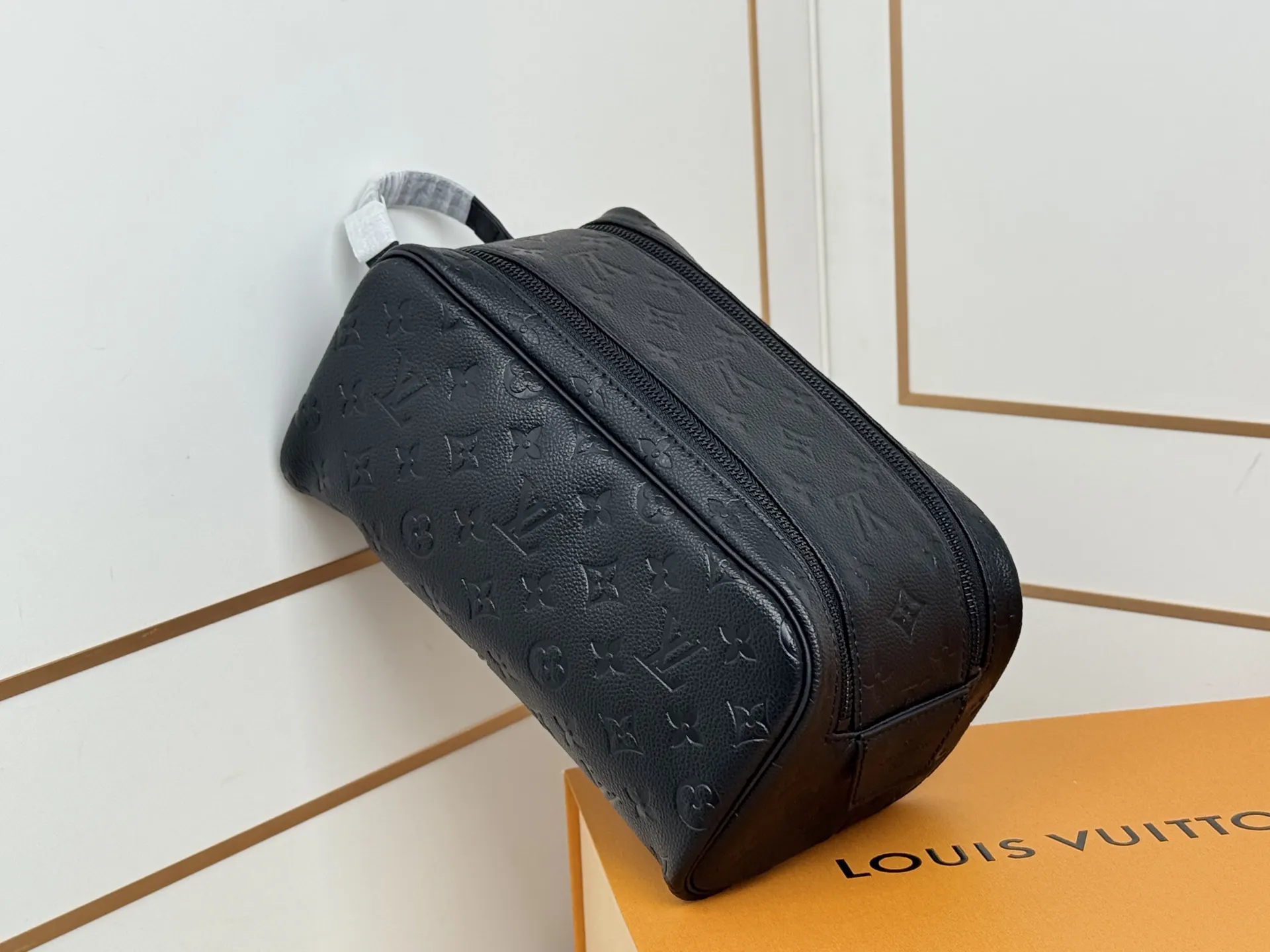 Black Monogram Cosmetic Pouch
