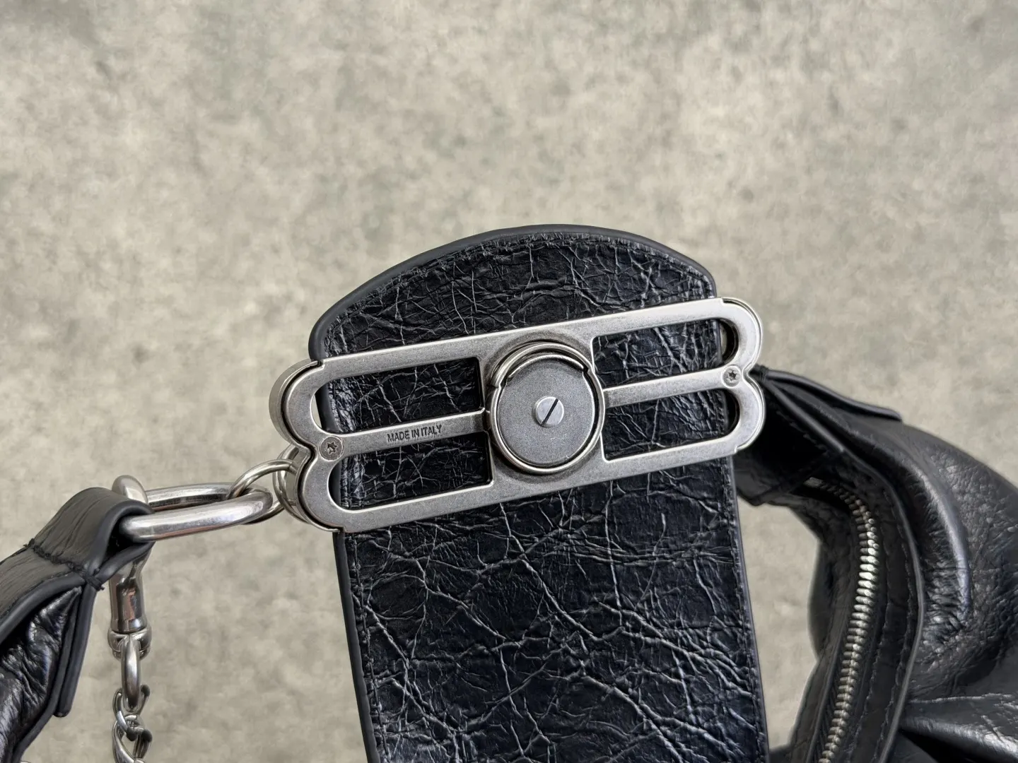 Balenciaga Black Leather Backpack