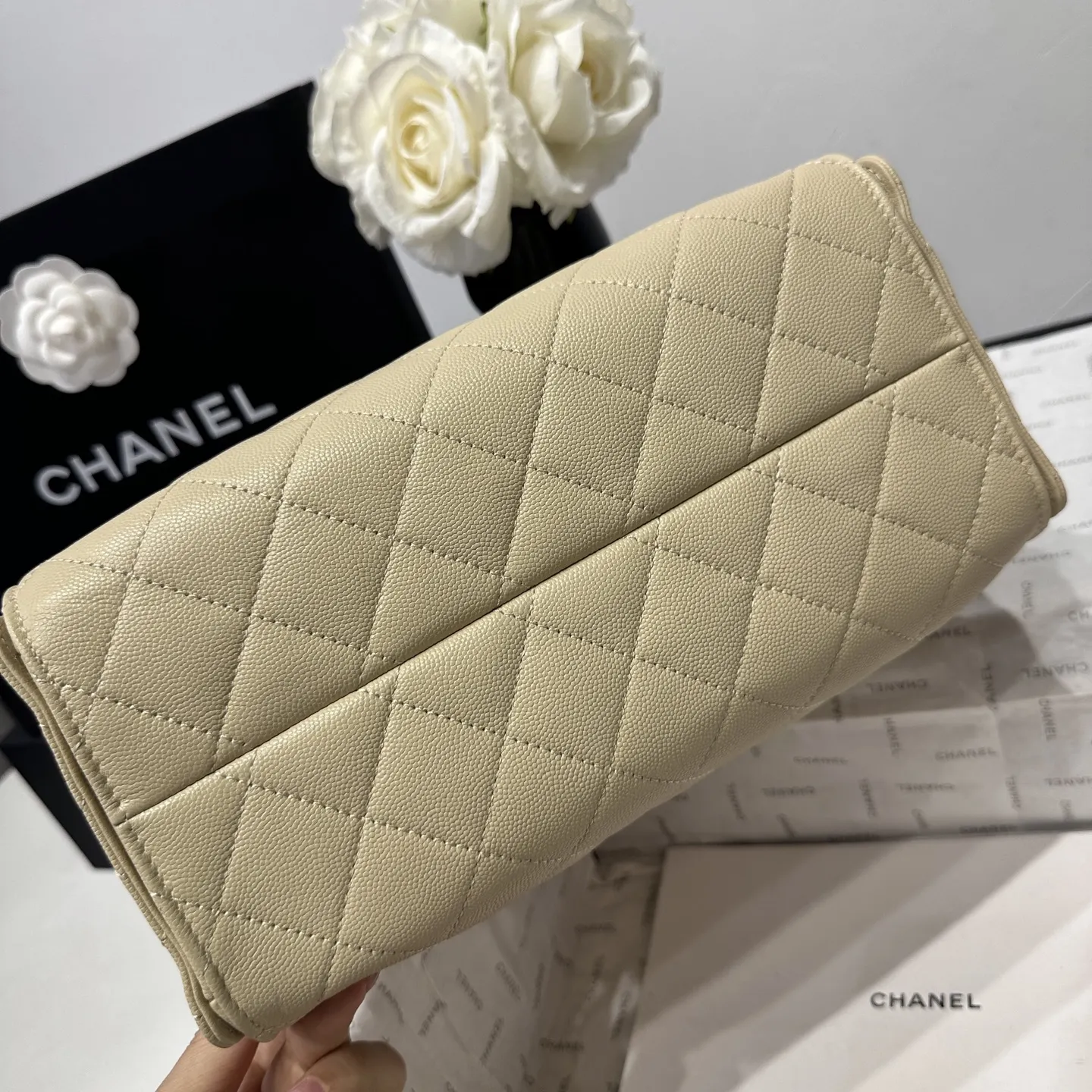 CHANEL Hobo 米色 腋下包 复古腋下背款