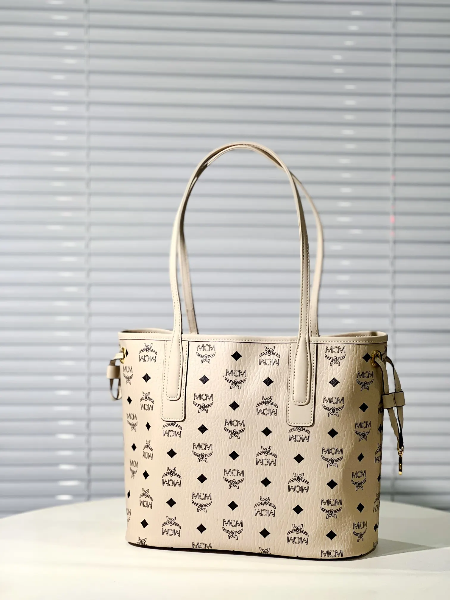 Beige Backpack Canvas