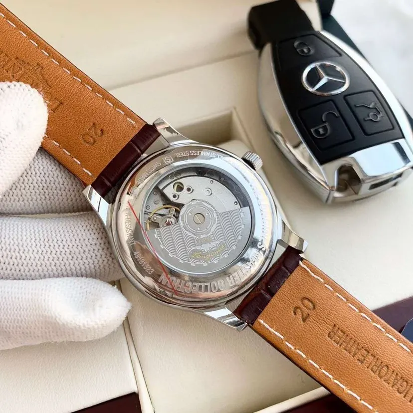 Longines 牛皮 浪琴 名匠系列 月相三针半男士腕表 全自动 手表 经典腕表款