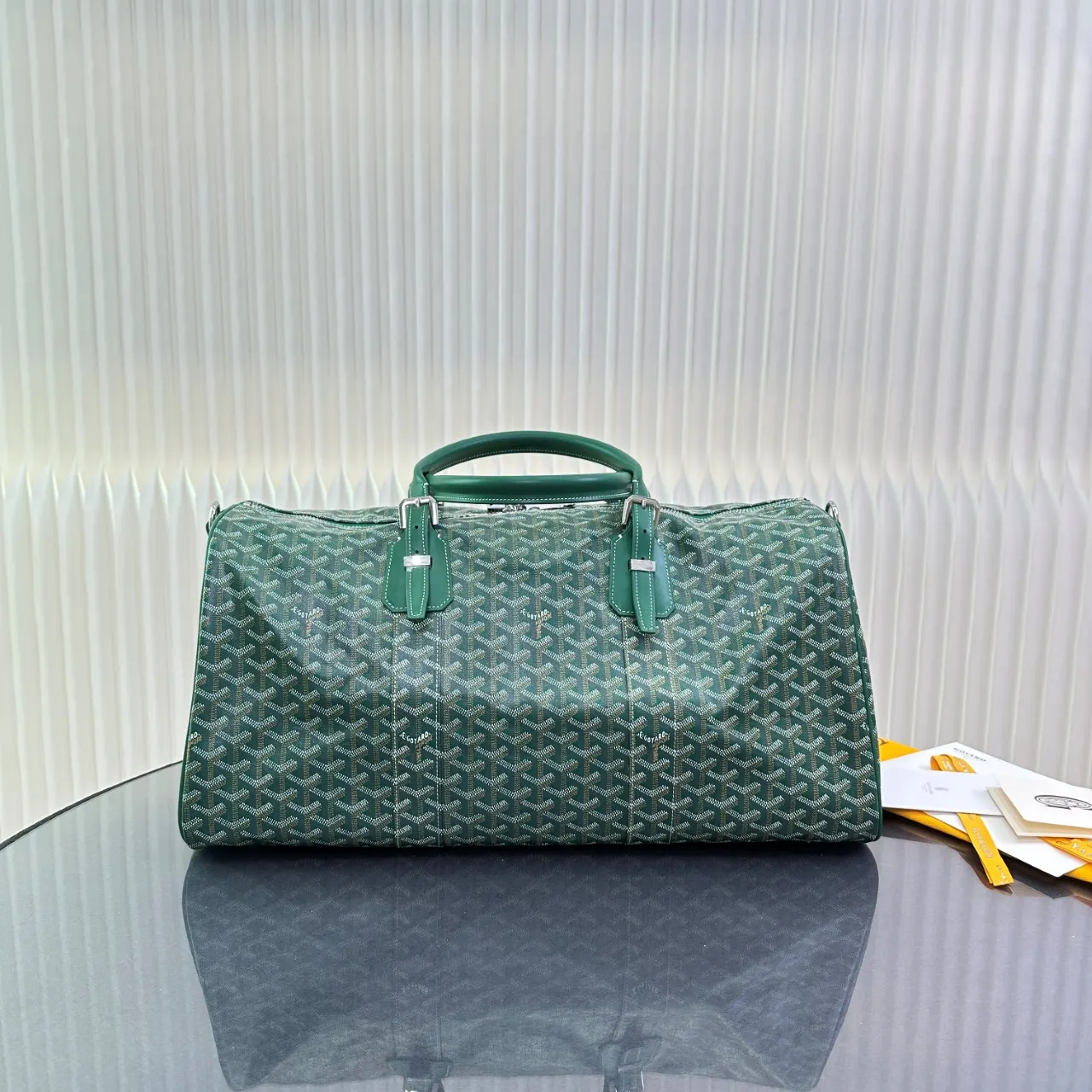 Goyard 黃色 BOSTON 旅行袋適合在机舱内使用 通过搭 一 大容量旅行款