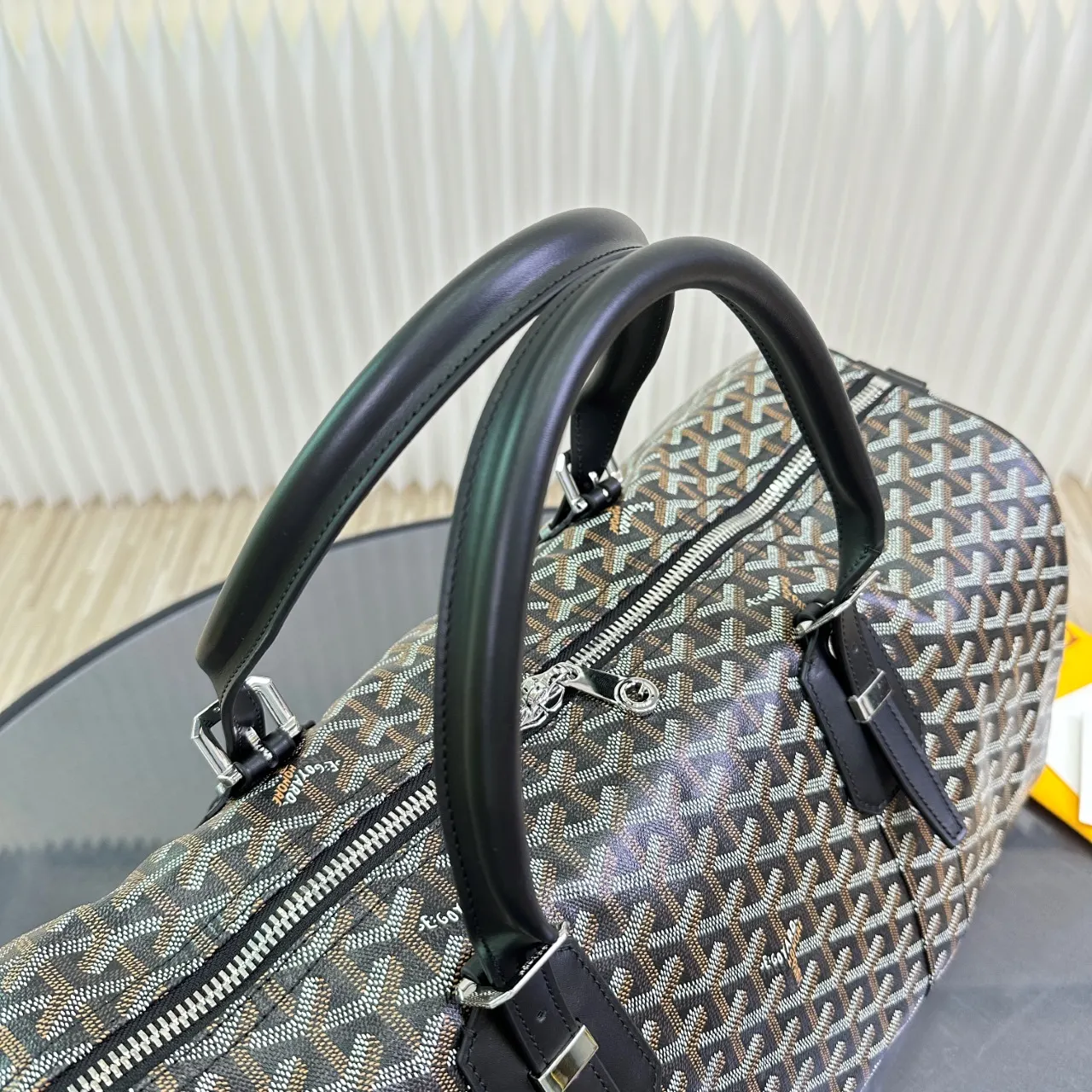 Goyard 黃色 BOSTON 旅行袋適合在机舱内使用 通过搭 一 大容量旅行款