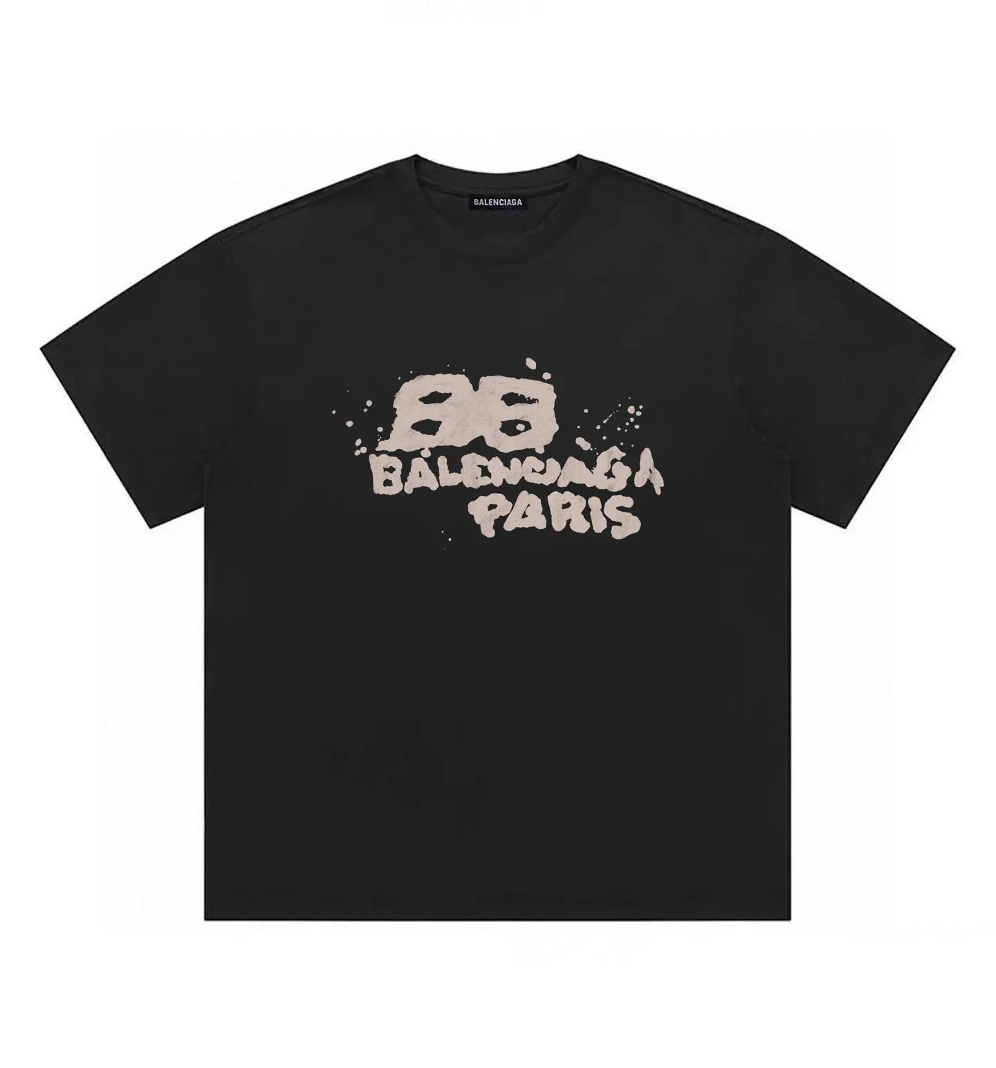 Balenciaga 黑色 纯棉 短袖T恤 宽松休闲