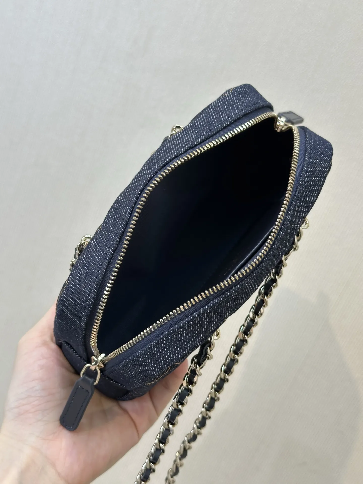 CHANEL 牛仔 丹宁 链条包 精致链条款