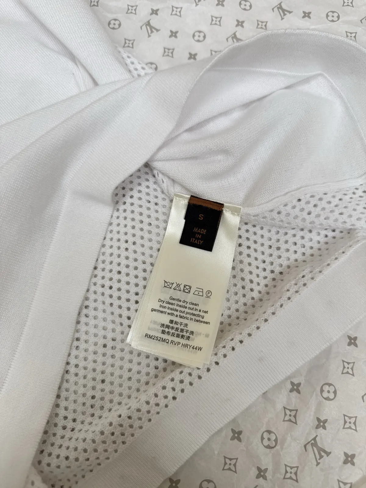 Louis Vuitton White Letter Jacquard Short Sleeve T-Shirt