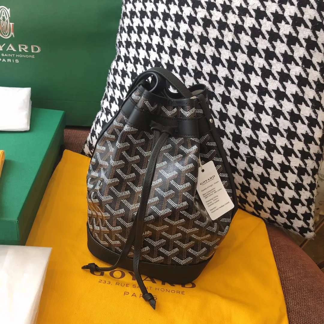 Goyard 黑色 老花 帆布 水桶包 休閒水桶款