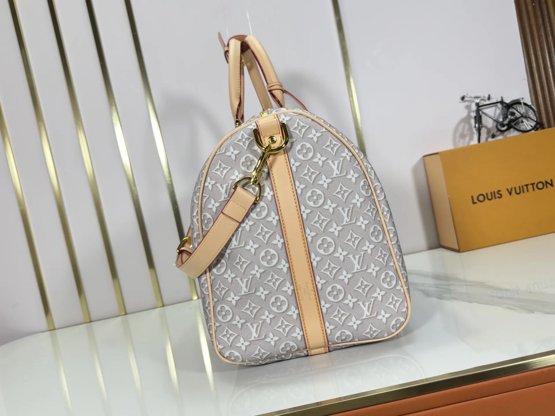 Keepall 老花 牛仔 帆布 旅行袋 大容量旅行款
