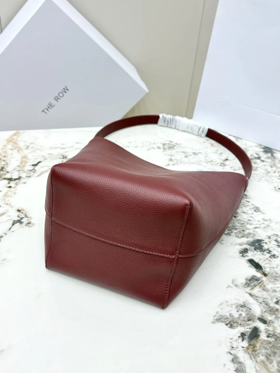 Red Tote Bag Lightweight Leather