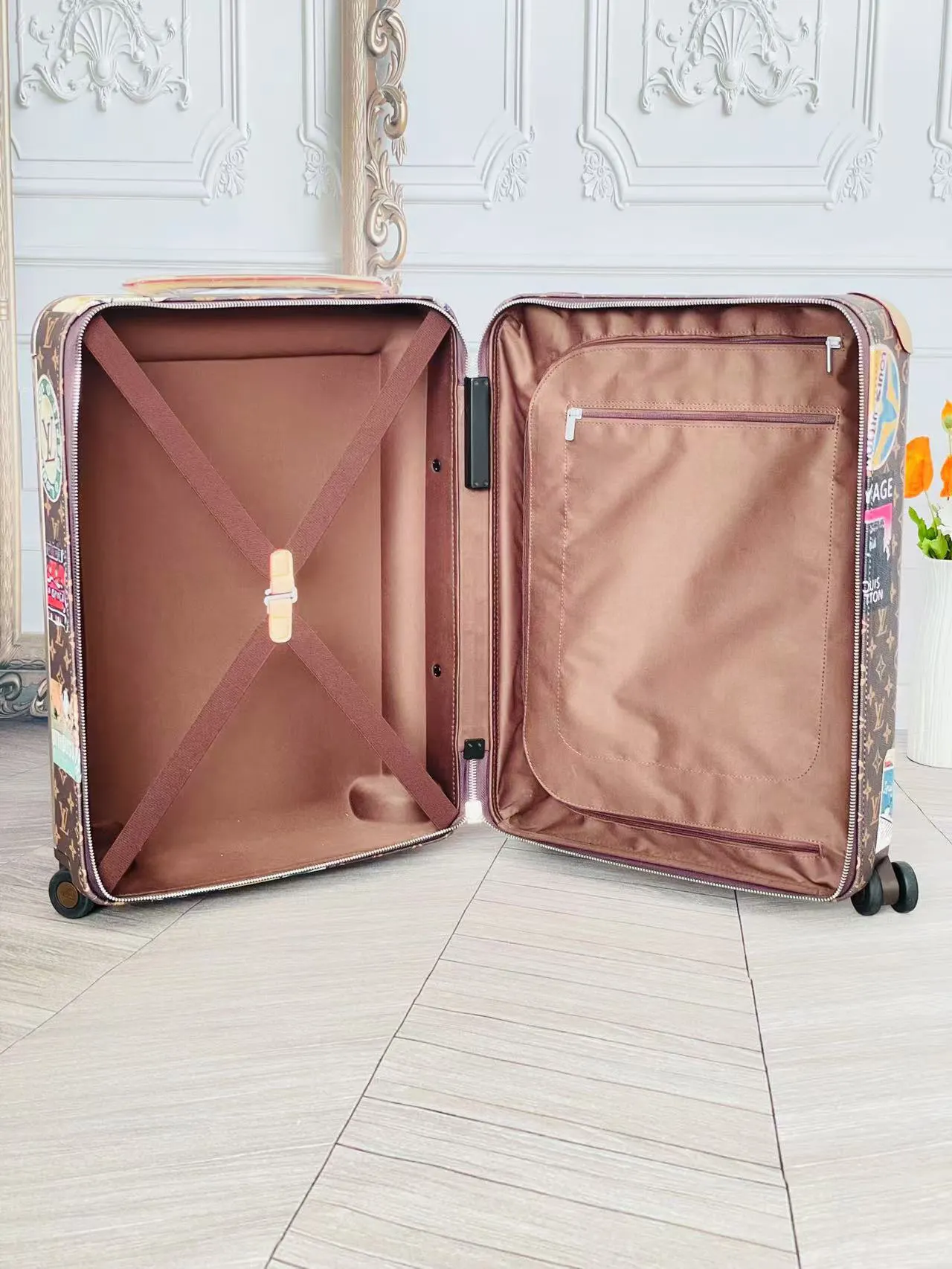 LV 老花 帆布 行李箱 旅行拉杆款 輕便出行款