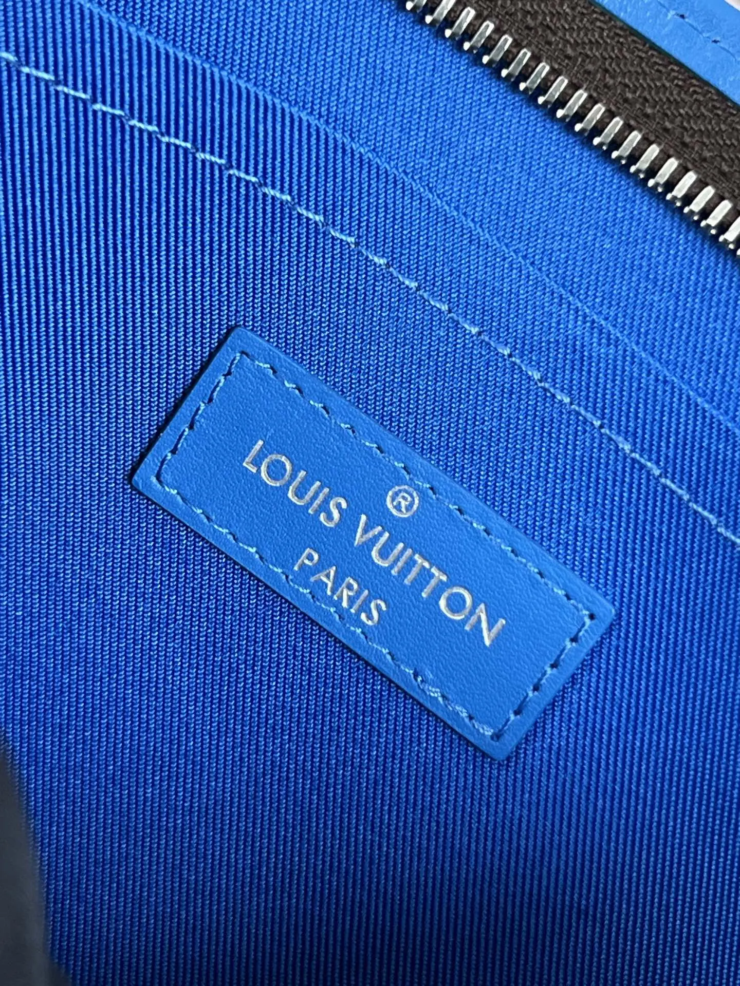 Blue Clutch Bag Leather