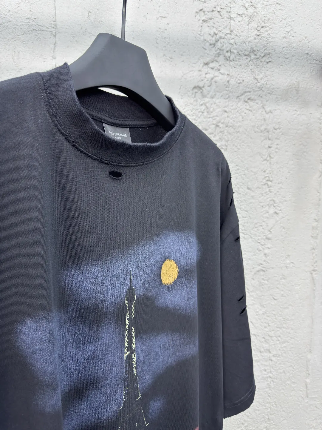 Balenciaga Black Logo Short Sleeve T-Shirt Street