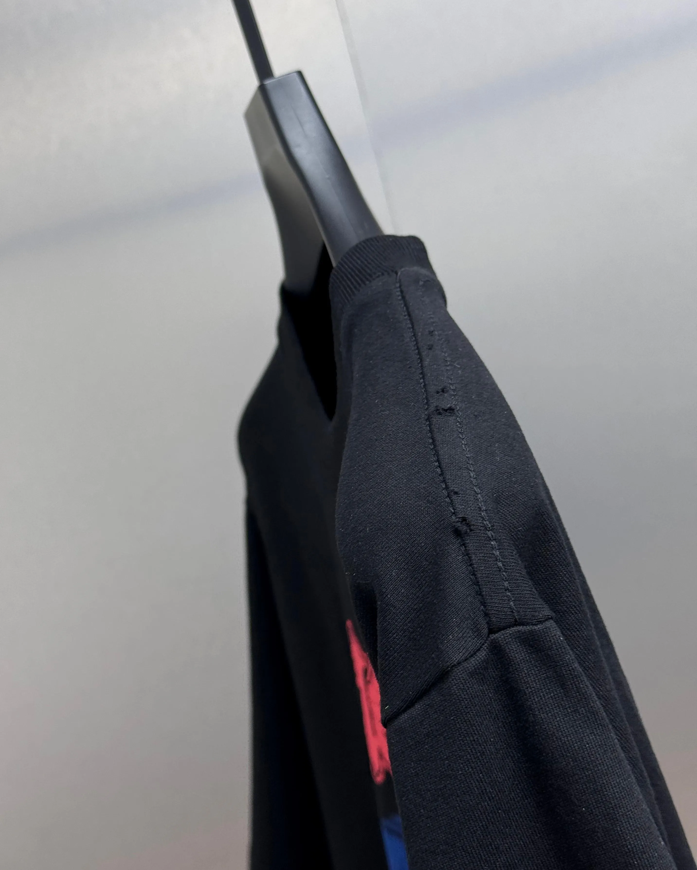 Balenciaga Black Cotton Short Sleeve T-Shirt Loose