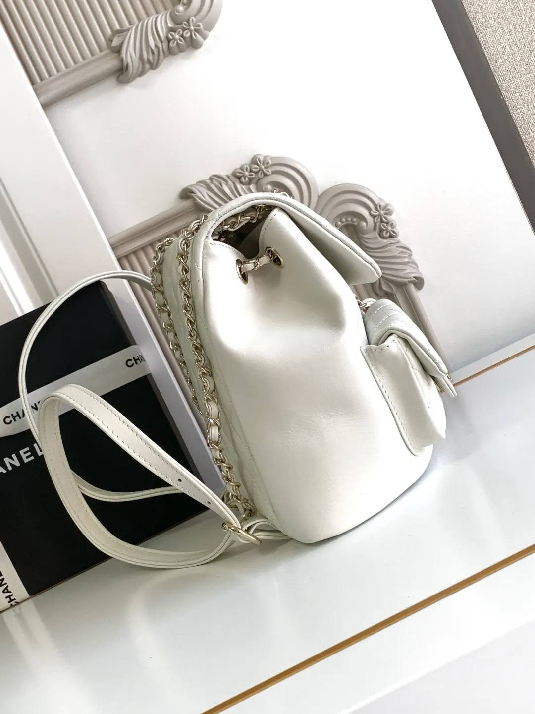 CHANEL 小牛皮 雙肩包 实用雙肩款