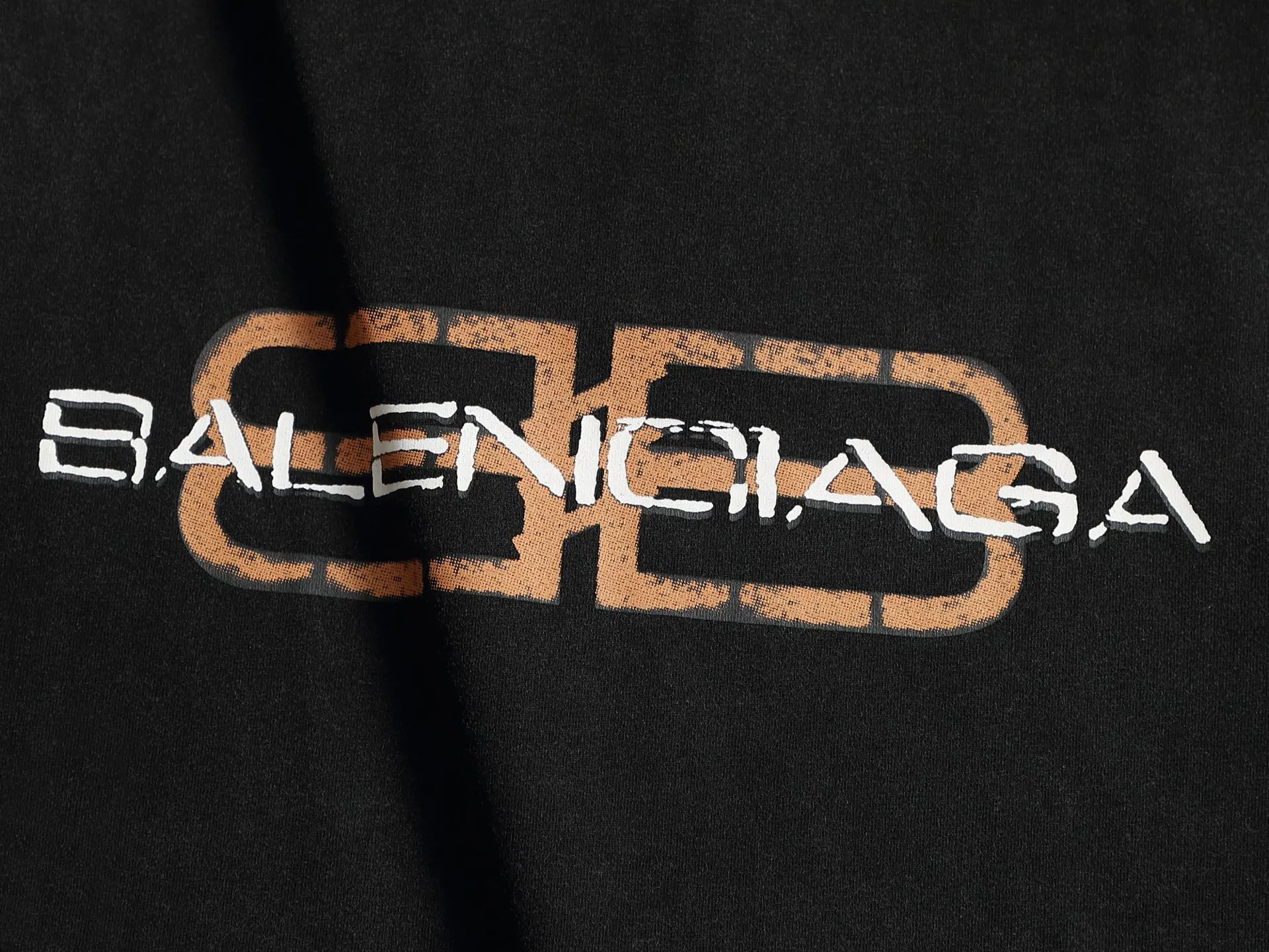 Balenciaga Black Logo Short Sleeve T-Shirt Street