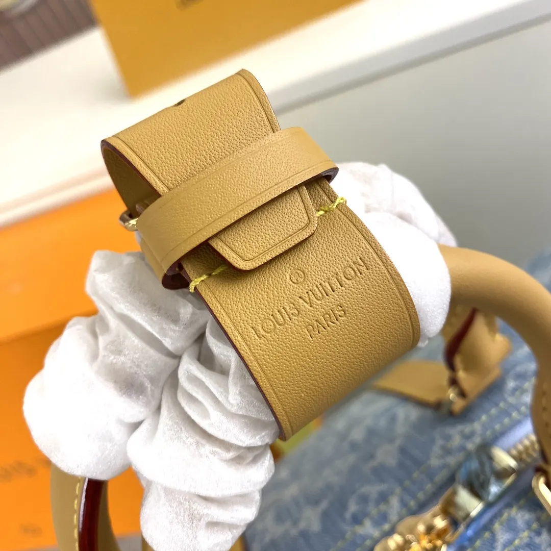 Keepall 藍色 牛仔 牛皮 旅行袋 大容量旅行款