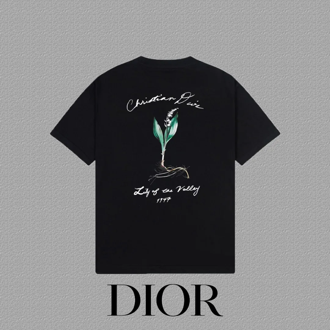 Dior 黑色小标短袖T恤 简约休閒