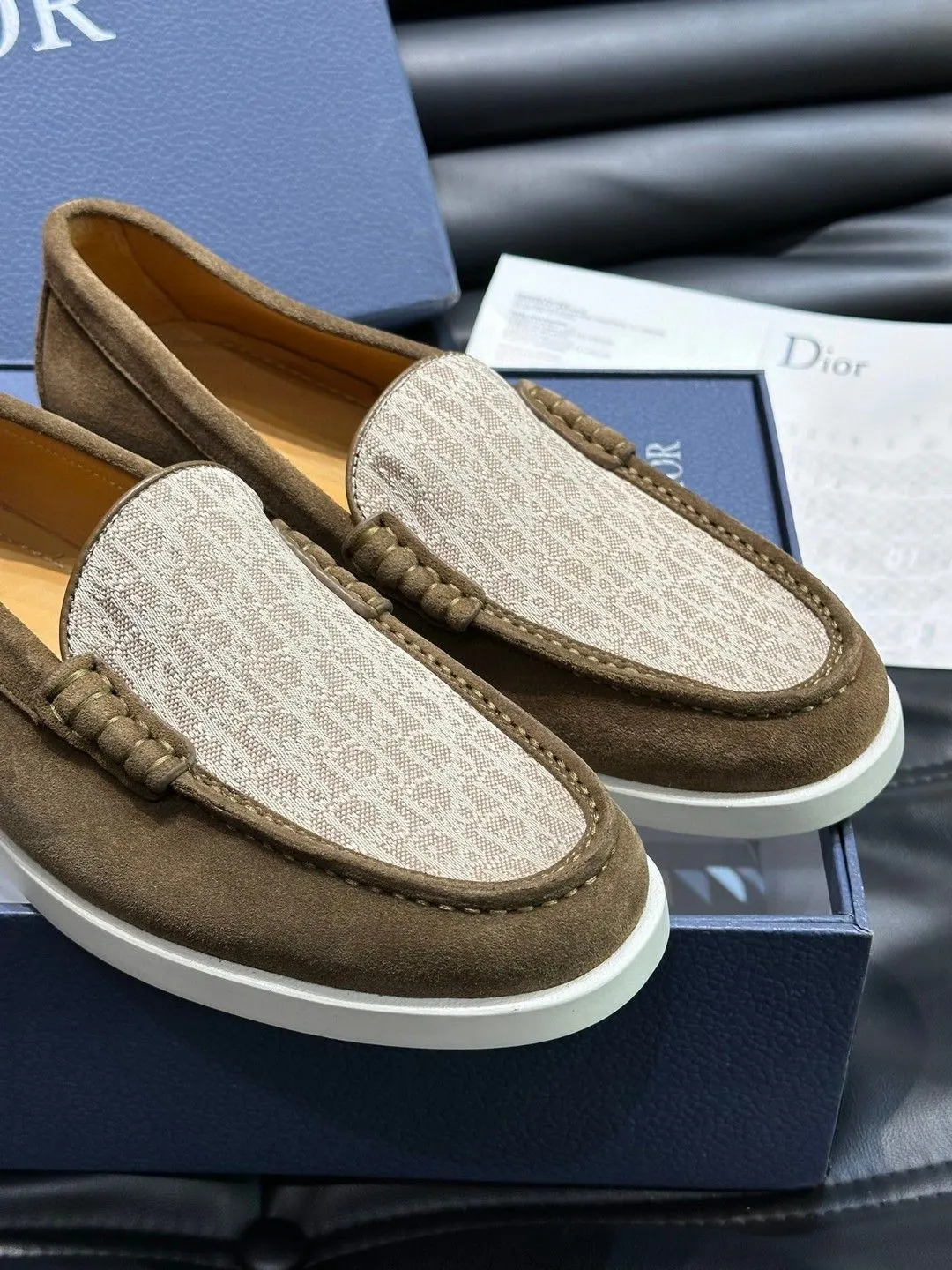 Dior Oblique 皮革 平底鞋