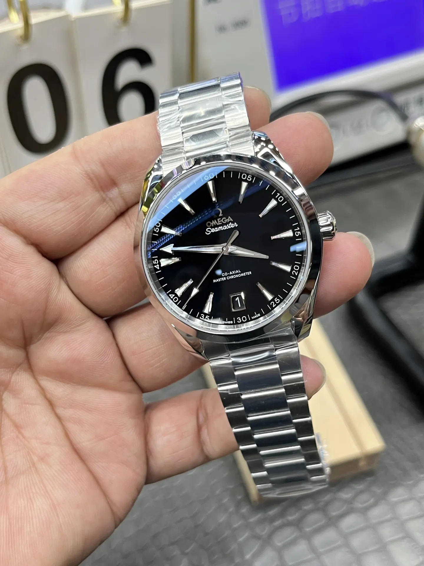 Omega 专供大厂出品 VS欧米茄海马 系列 全黑 字位 手表 经典腕表款