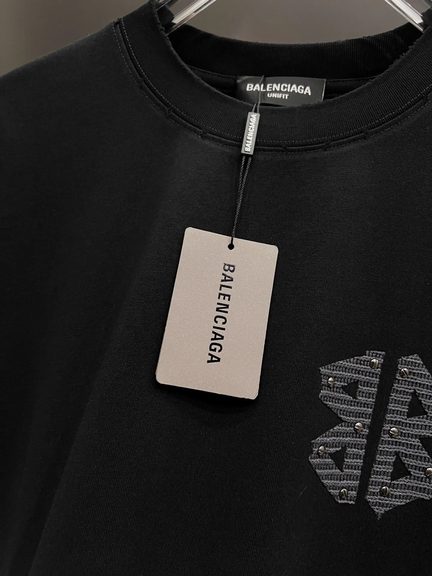 Balenciaga 黑色 Logo 短袖T恤 宽松休闲