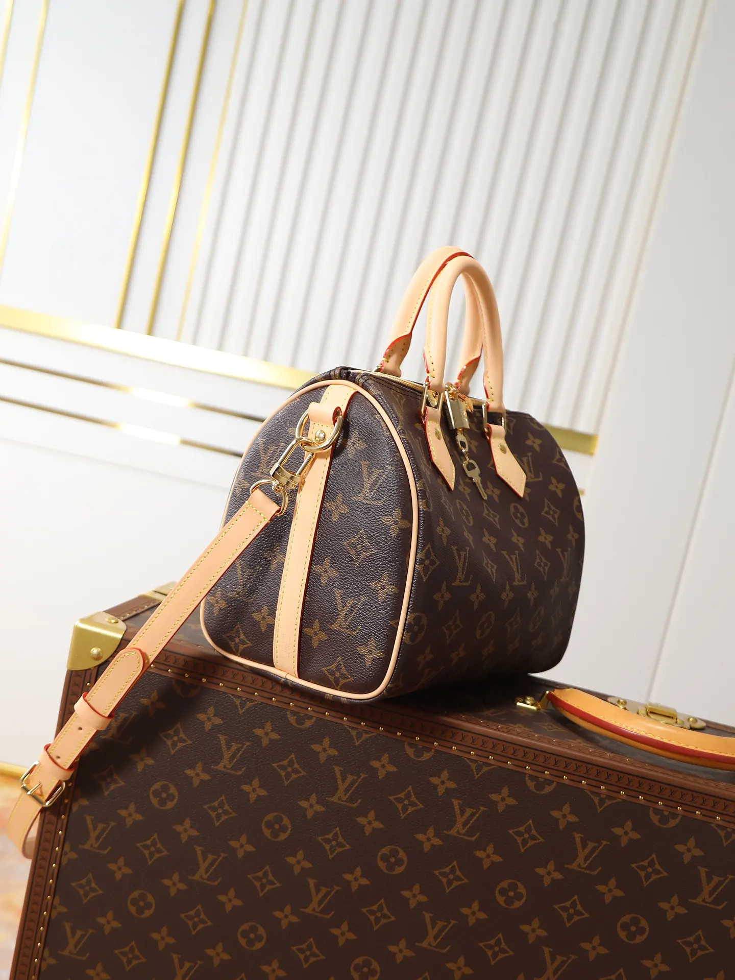 Monogram Organizer Pouch Travel Leather