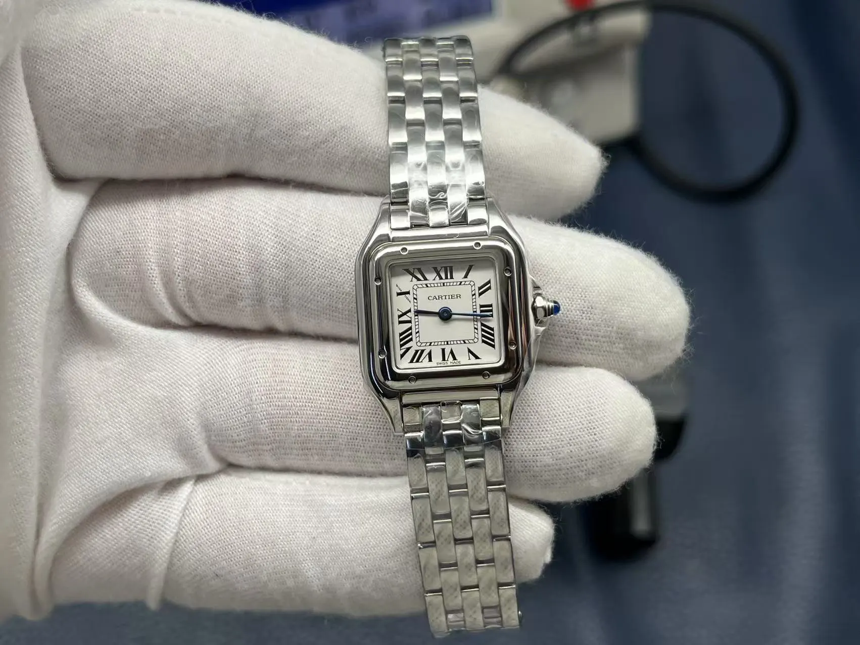 Cartier 藍色 手錶 經典腕表款