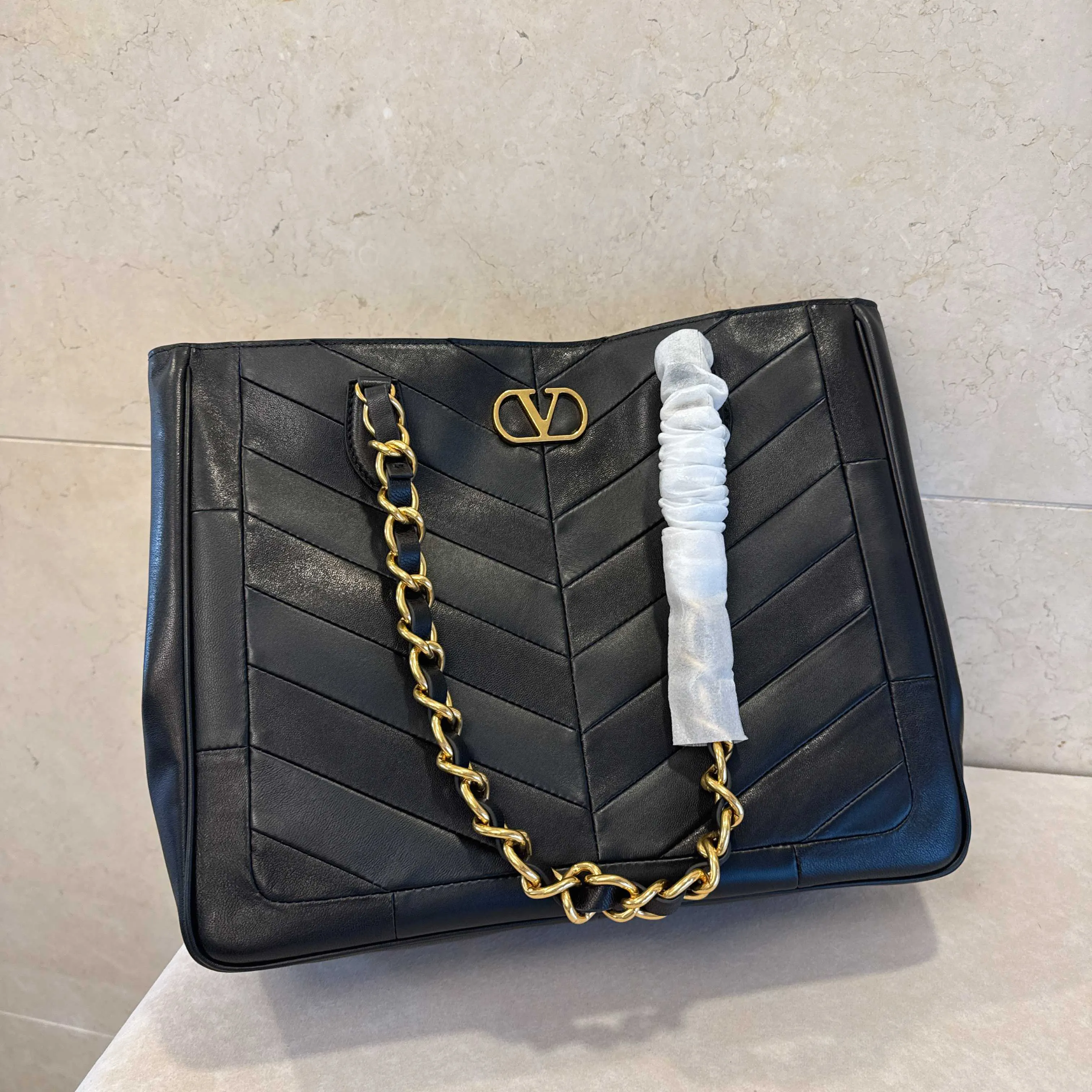 金色 羊皮 链条包 精致链条款