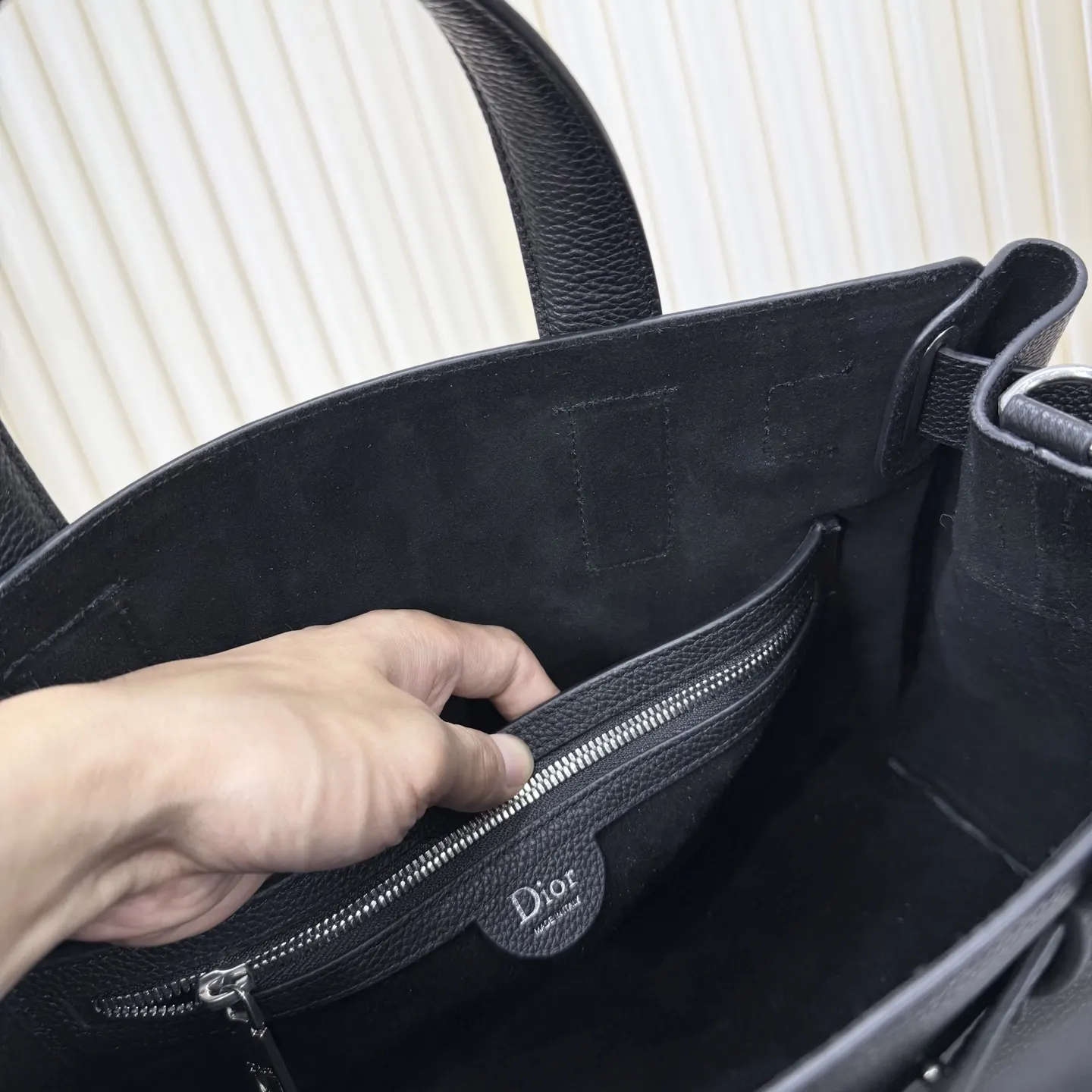 Dior 黑色 牛皮 市场 打版 保证进口头层牛皮 拒绝二层 收纳包 旅行收纳款