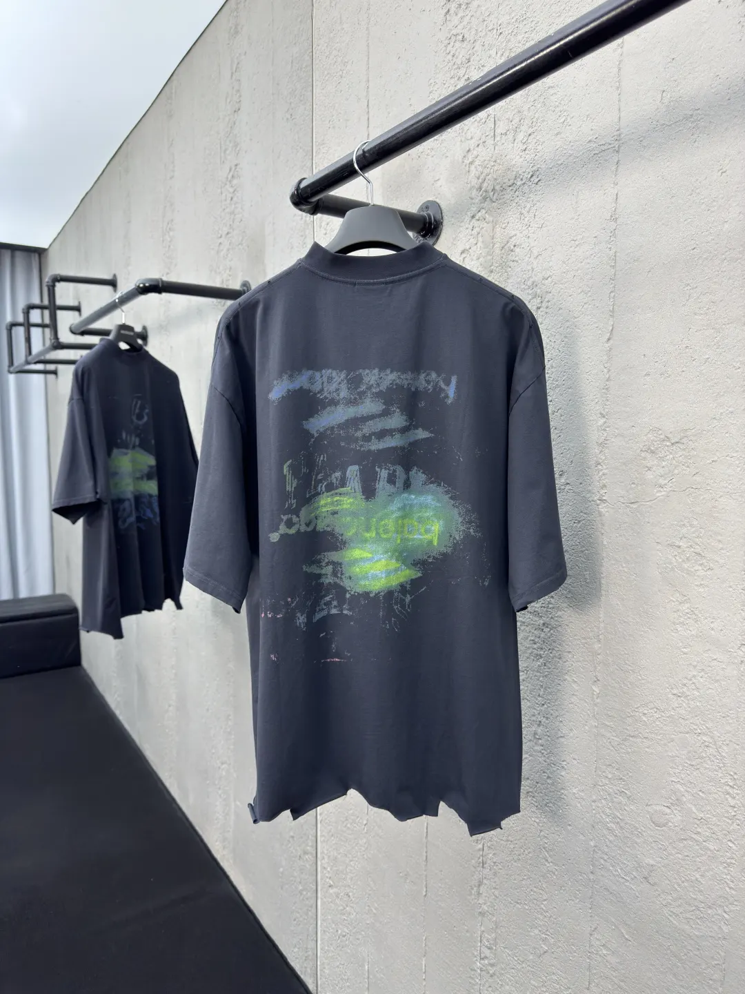 Balenciaga Black Cotton Short Sleeve T-Shirt Street