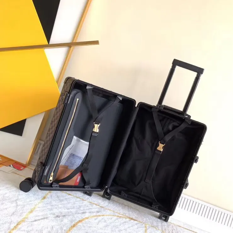 黑色 老花 v驴牌行李箱 拉杆箱 時尚新宠 復古 旅行拉杆款 輕便出行款