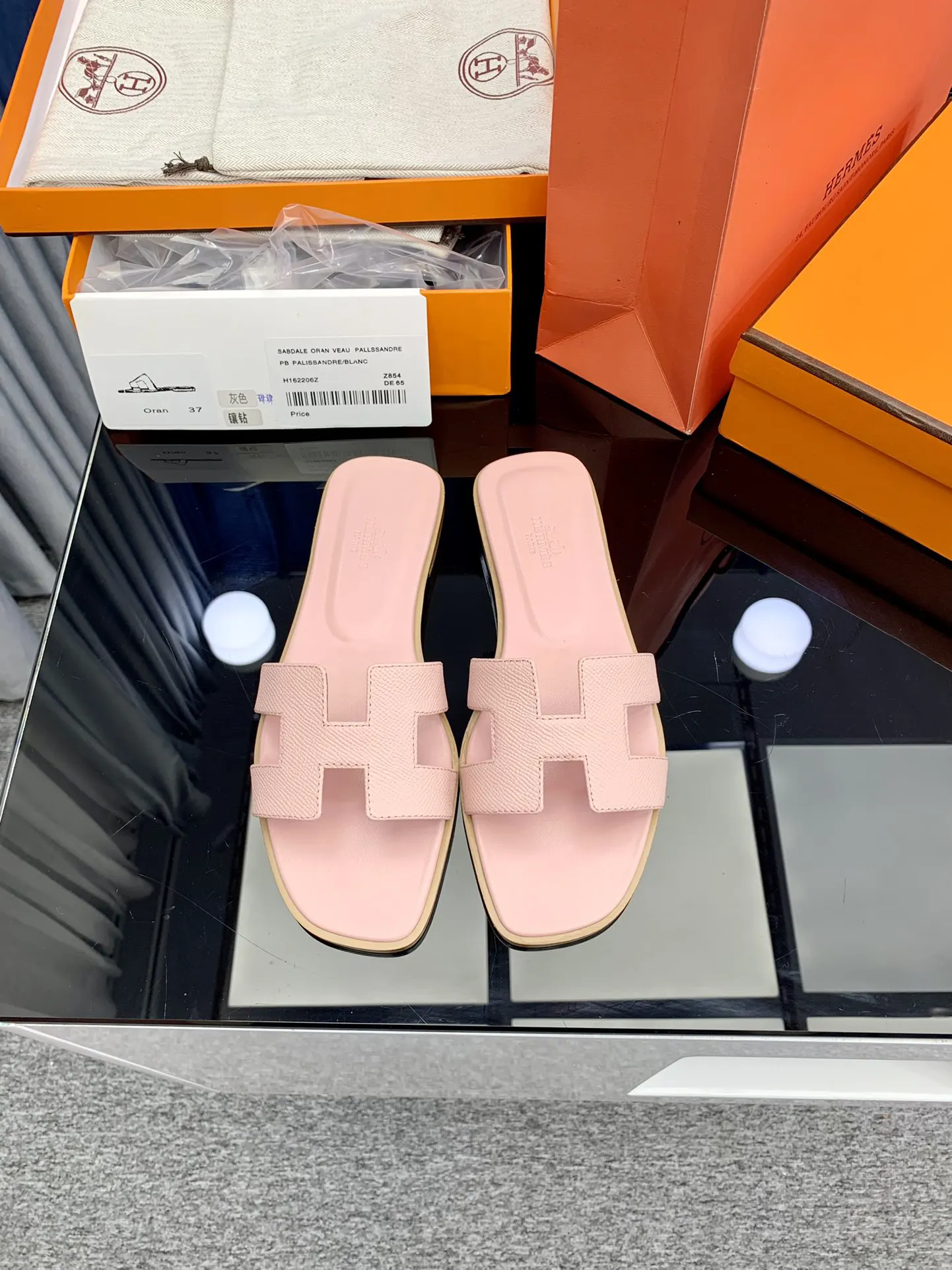 Hermès Leather Slides