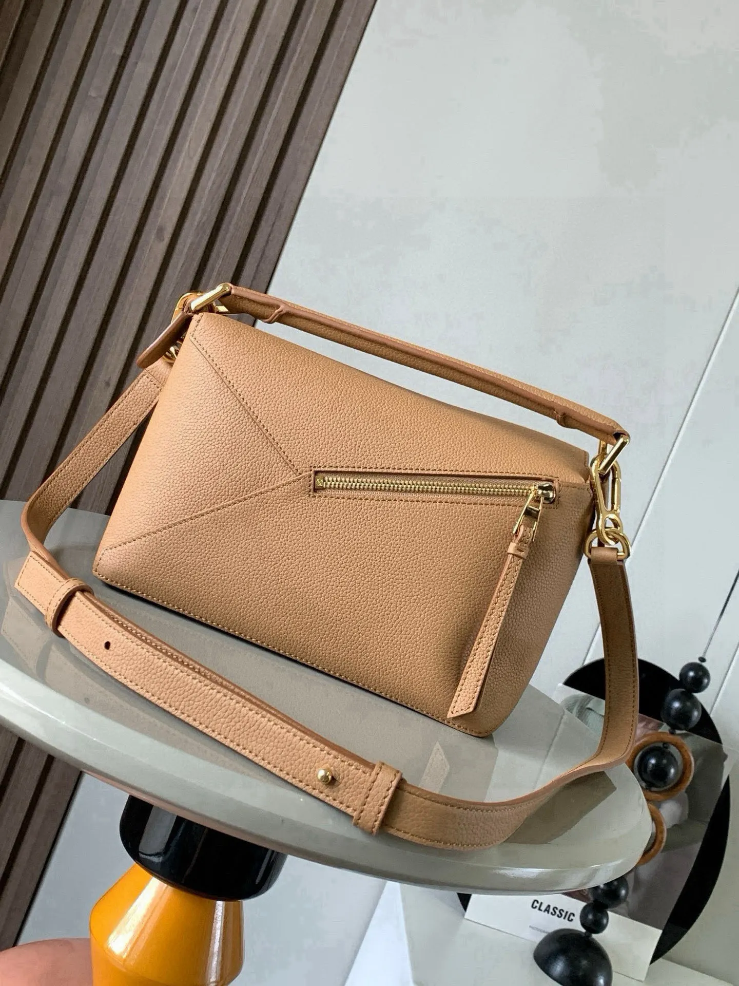 Brown Clutch Bag Leather