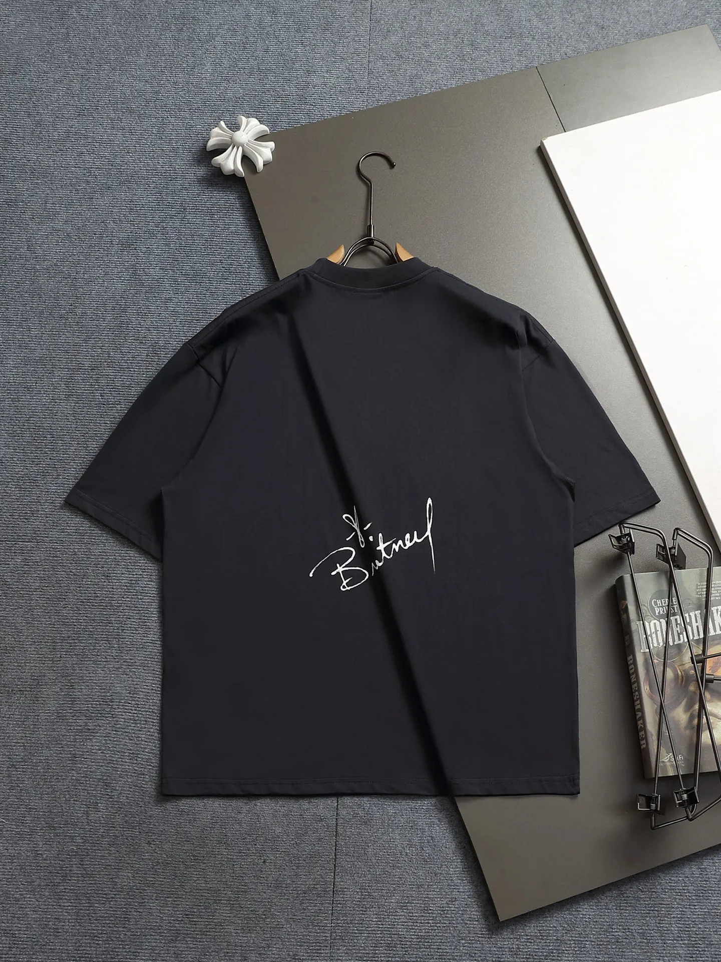 Balenciaga Black Logo Short Sleeve T-Shirt Street Casual