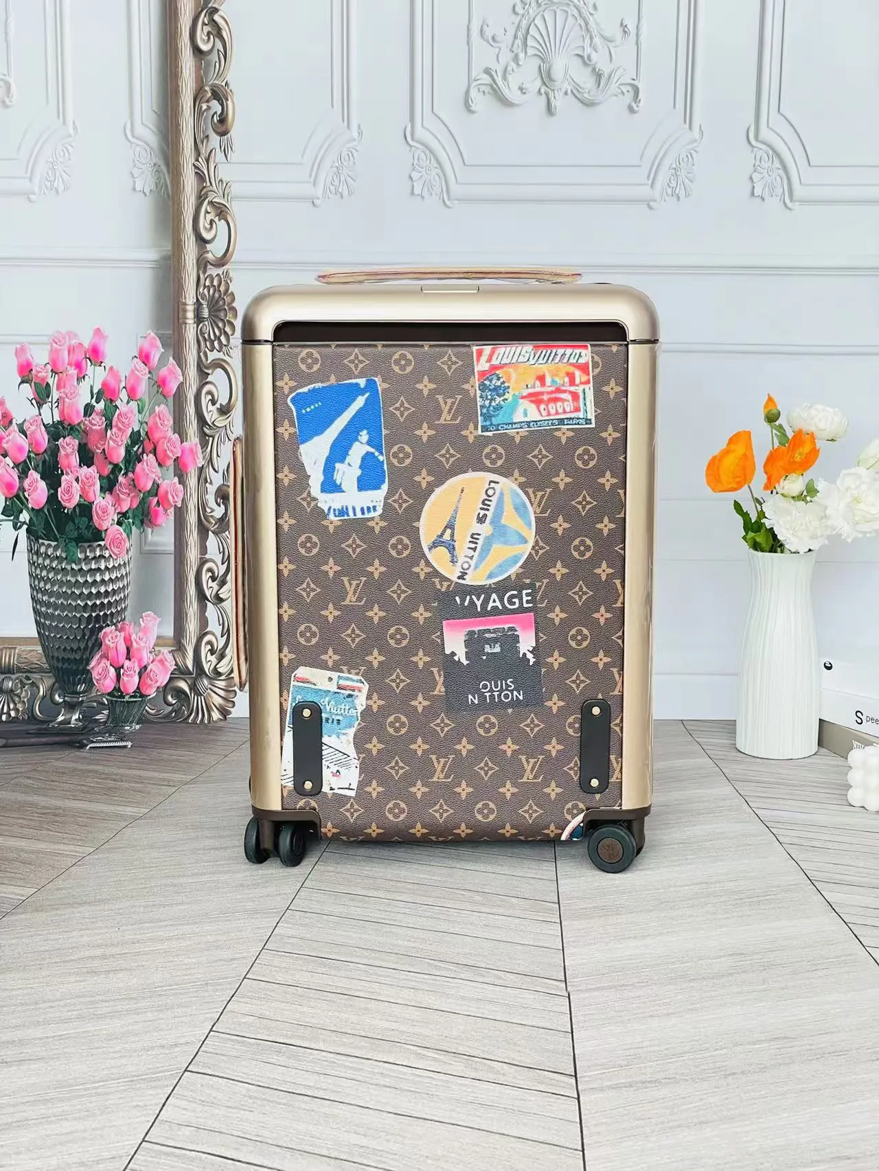 LV 老花 帆布 行李箱 旅行拉杆款 輕便出行款